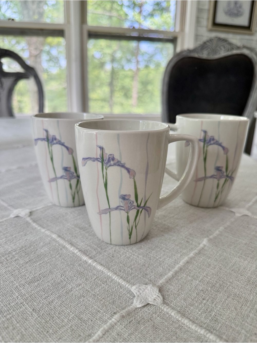 Corelle Coordinates SHADOW IRIS Coffee Tea Mug set of 3